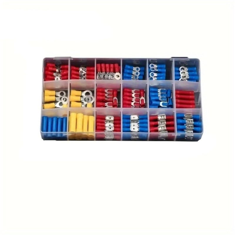 280/300/480pcs Comprehensive Electrical Terminal Kit-Durable Insulated Spade, Ring, Fork & Butt Connectors-Efficient Wire O(QS183-300pcs) - Image 1