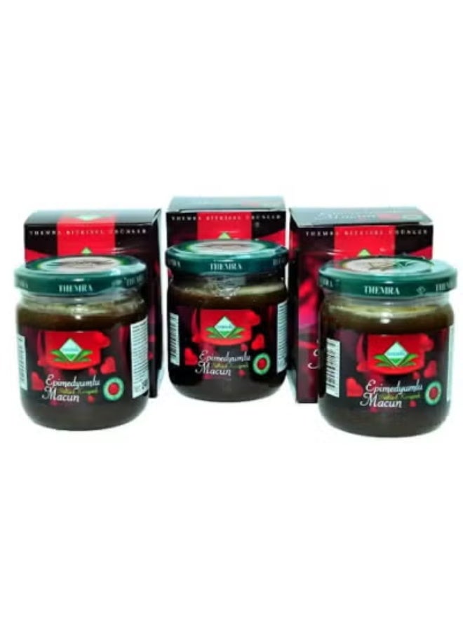 THEMAR AL MADINAH  عبوة عسل الأعشاب المنشطة 3 صناديق - 240 جرام لكل منها - تركي أصلي