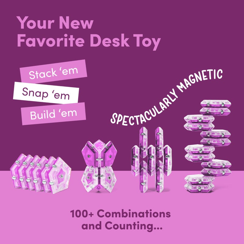 Speks Geode Magnetic Fidget Toy | Sensory Desk Toy for Adults & Teens 14+ | Stress Relief Gift | Sphere, Quartz - Image 4