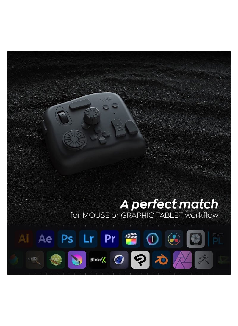TourBox - Tourbox Elite, Video Photo Editing Controller, Bluetooth 5.0 Customized Shortcut Keyboard - Black - Image 1