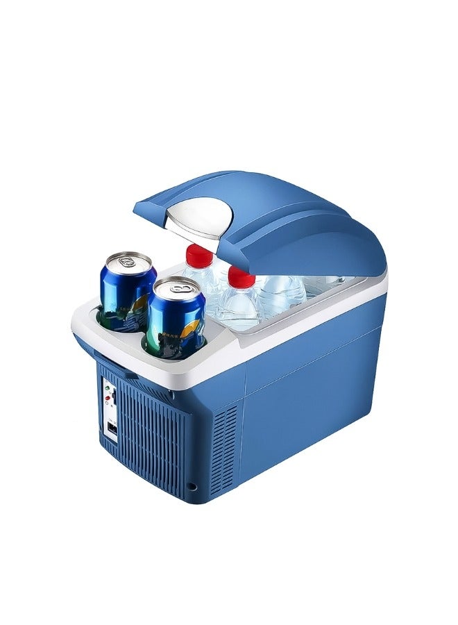 ABRONN Mini Fridge 8L Large Capacity Car Refrigerator, Heating & Cooling Multi-function Small Refrigerator, Energy-efficient Portable Fridge for Cars, Homes, Kitchens, Outdoor Use – Perfect for Travelers, Campers, Road Trips, and Picnics