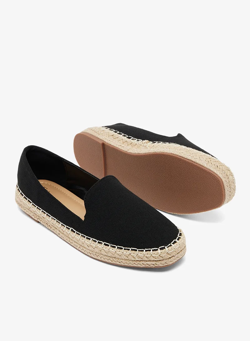 Ella Black Canvas Espadrille for Women | Best Price UAE