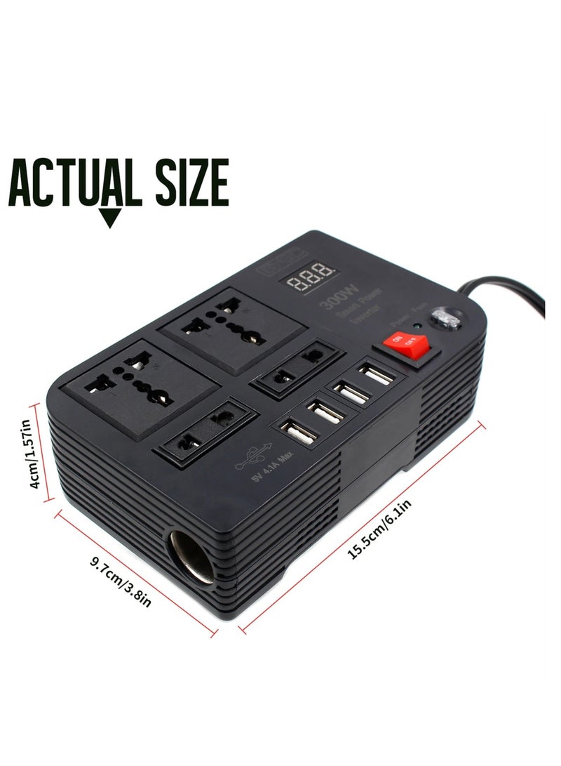 BYGD 300W Car Power Inverter With 4 USB Socket Auto Charger Converter DC 12V To AC 220V Fast Charging Part - Image 3