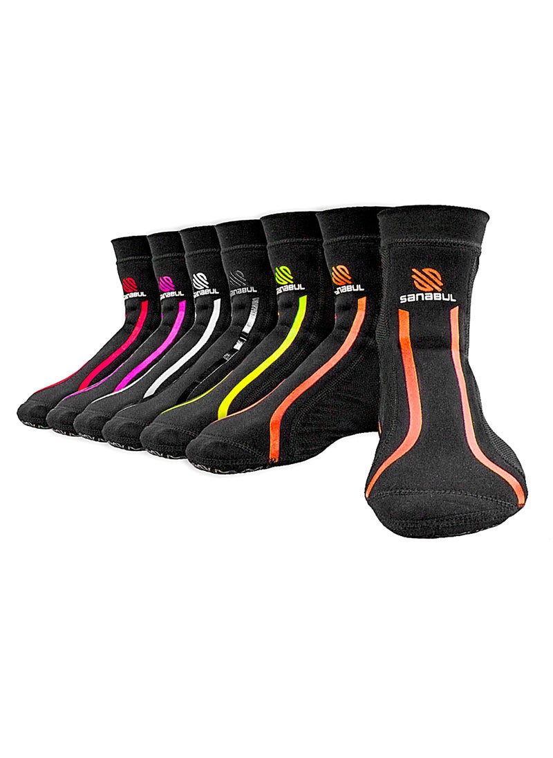 Sanabul  New Item Foot Grip Socks For Men & Women | Mma, Kickboxing, Wrestling, Pilates, Yoga Anti Slip Socks, Non Slip Socks (Small, Orange)  - Image 4