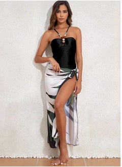 Generic 2Pcs The latest women's one-piece swimsuit hollow gem long dress swimsuit set  - Image 5
