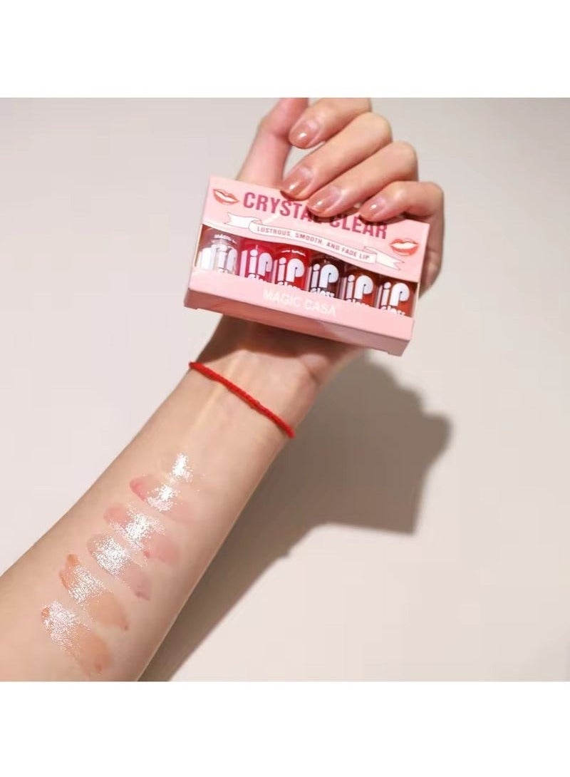 Magic 6pcs/set Hydrating Jelly Lip Oil long-lasting Moisturizing smooth shimmering Lip Hydrating Liquid - Image 4