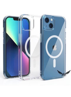 iPhone 14 Plus Clear Magnetic Case with Built in Magnets Compatible with MagSafe Crystal Clear Slim TPU Hard Back Cover for Apple iPhone 14 Plus 6.7 inch 2022 Released (Clear)