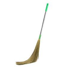 WoFLoo Broom with Natural Soft No Dust Grass Long Stick Jhadu for HomePantryOffice Cleaning Multicolor 1  - Image 2