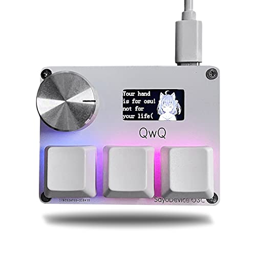 BTXETUEL SayoDevice OSU O3C Rapid Trigger Hall Switches Magnetic Linear Switches Keyboard with Knob and Screen,Copy Paste,Shotcut,Macro Hotswap Mini Keypad.… - Image 1