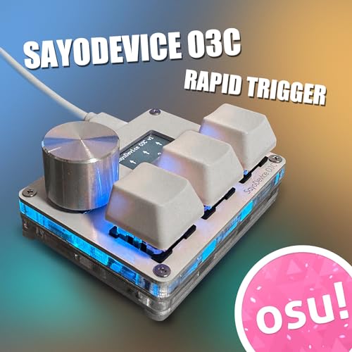 BTXETUEL SayoDevice OSU O3C Rapid Trigger Hall Switches Magnetic Linear Switches Keyboard with Knob and Screen,Copy Paste,Shotcut,Macro Hotswap Mini Keypad.… - Image 2