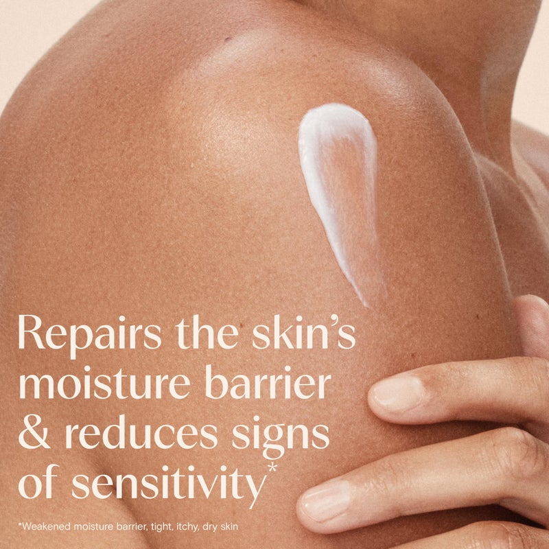 Aveeno Skin Relief Moisturizing Lotion Heals Very Dry, Sensitive Skin, Fast-Absorbing Body Lotion with Soothing Triple Oat & Shea Butter Formula, Fragrance Free, Non-Comedogenic, 18 fl. oz - Image 3