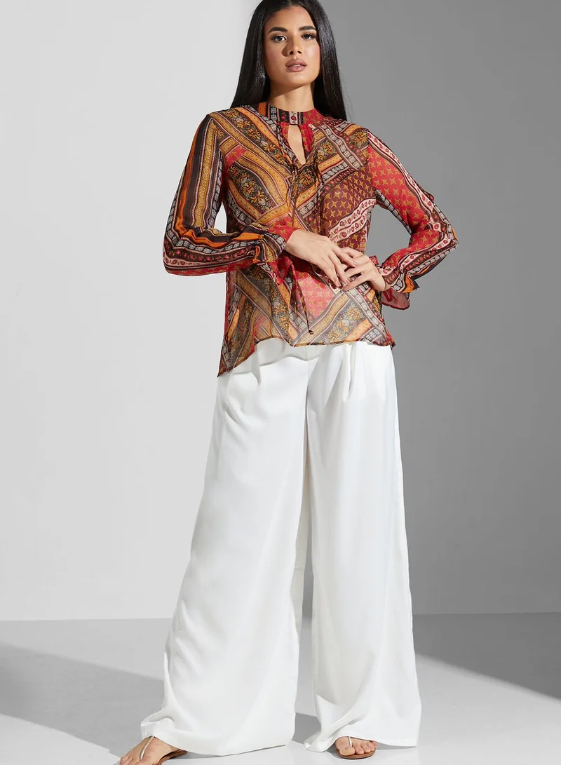 Label RITU KUMAR Keyhole Printed Top