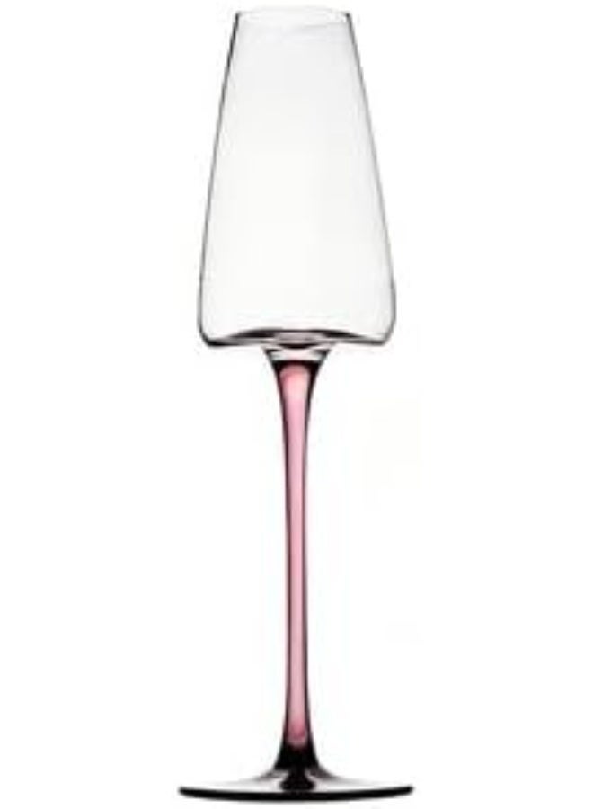 Crystal Tumbler Modern hand-blown crystal tumbler with thin rim and long handle, suitable for everyday use, unique wedding anniversary or birthday gift (240ml)