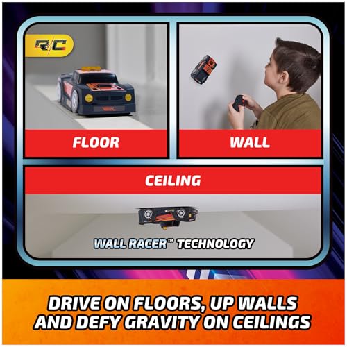 Air Hogs Zero Gravity Racing Wall Climber USBC Rechargeable Wall Racer Truck Black Indoor RC Car Over 4Inches Kids Toys for Ages 4 and up - Image 5