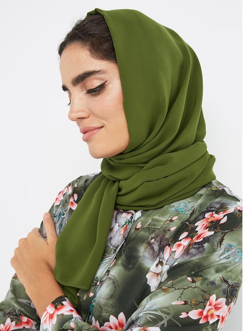 سكاي كشمير  شيلة حجاب دجليل شيفون - الأخضر  - Image 1