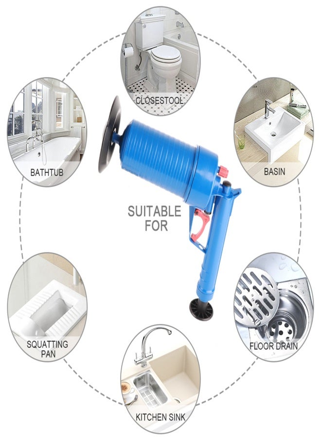 Air Power Drain Blaster High Pressure Drain Opener for Clogged Bath Toilet Pipe Bathtub - Image 4