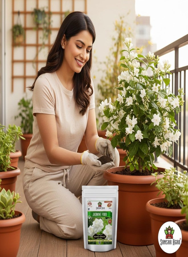 Sansar Agro® Jasmine Food, Essential Organic Fertilizer for Jasmine Plants, Double Filtered with All Required Nutrients and Active Micro-organisms for heavy Flowering (400 gm) - Image 3