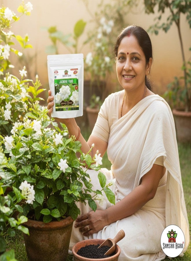 Sansar Agro® Jasmine Food, Essential Organic Fertilizer for Jasmine Plants, Double Filtered with All Required Nutrients and Active Micro-organisms for heavy Flowering (400 gm) - Image 5