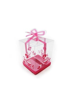 PVC Gift Box Set 5.5x5.5x7cm 12pcs Pink Color Elegant Packaging for Special Moments