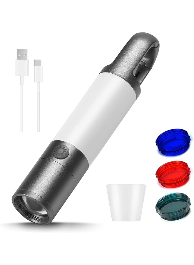 promass LED Flashlight, 1000 High Lumens Flashlights with USB Rechargeable Battery, 8 Modes Zoomable Flash Light with Sidelight and Magnetic, Waterproof Portable Flashlight Camping Accessories - Image 1