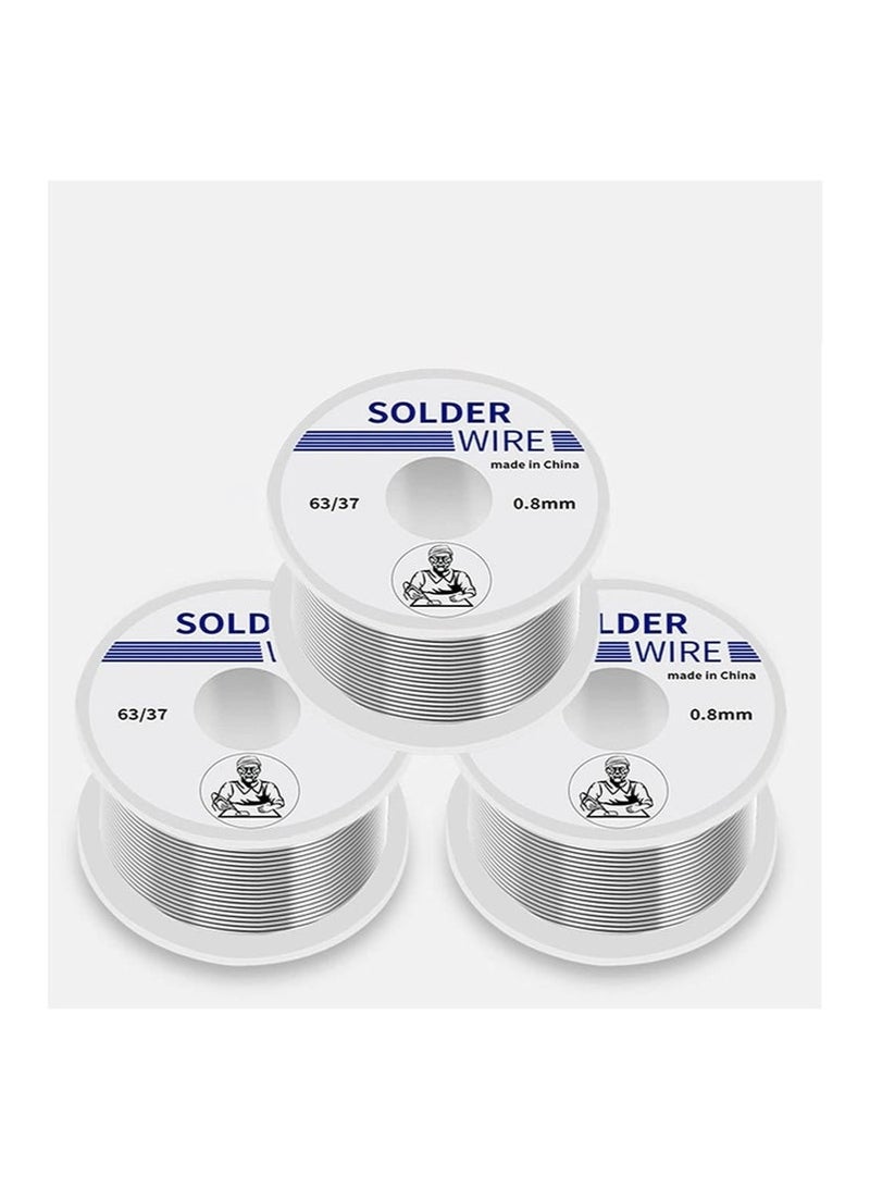3Pcs Solder Wire For Electronic Soldering Tin Lead Rosin Core Solder Wire Wick Repairing Wires Circuit Board Jewellery 63 To 37 0.8MM  - Image 1