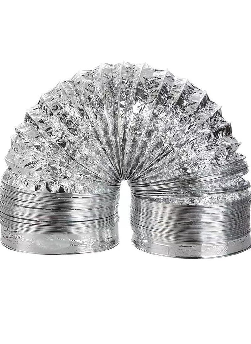 5 meter ventilator or chimney extends up to 5 meters and 6 inches in diameter (15 cm) of aluminum thermal expandable for kitchen hood, gas heater and air conditioning + special thermal adhesive roll 23 yards