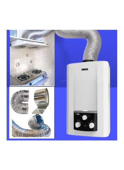 5 meter ventilator or chimney extends up to 5 meters and 6 inches in diameter (15 cm) of aluminum thermal expandable for kitchen hood, gas heater and air conditioning + special thermal adhesive roll 23 yards