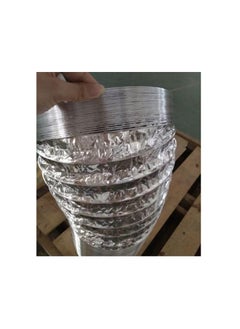 Shams 5 meter ventilator or chimney extends up to 5 meters and 6 inches in diameter (15 cm) of aluminum thermal expandable for kitchen hood, gas heater and air conditioning + special thermal adhesive roll 23 yards  - Image 3