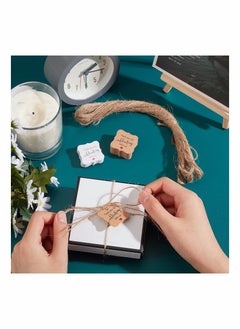 Excefore Thank You Tags, 200pcs 2 Colors 1 Inch(3cm) Thank You for Celebrating with Us Paper Gift Tags Kraft Paper Tags with 13FT Ropes  - Image 5