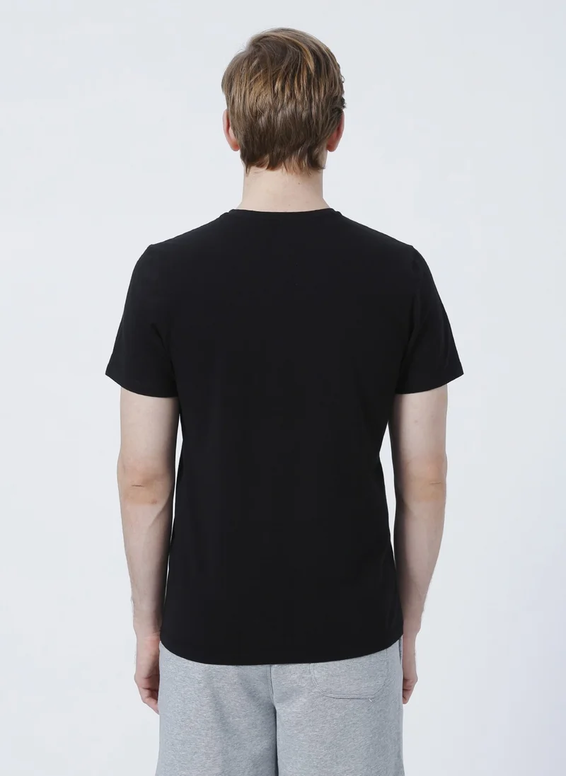 North Ice NI202210502 V Neck Black Men's T-Shirt