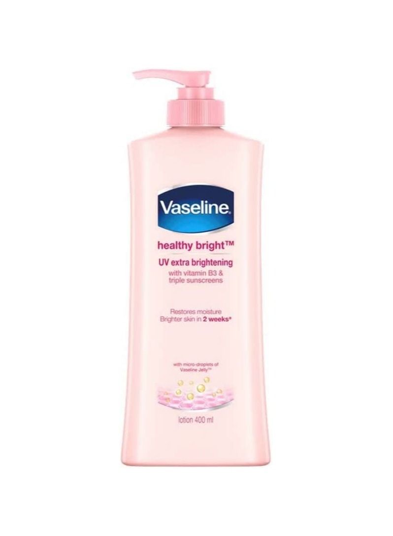 Vaseline Healthy Bright UV Extra Brightening with Vitamin B3 and Triple Sunscreens Body Lotion 400 ml - Image 1