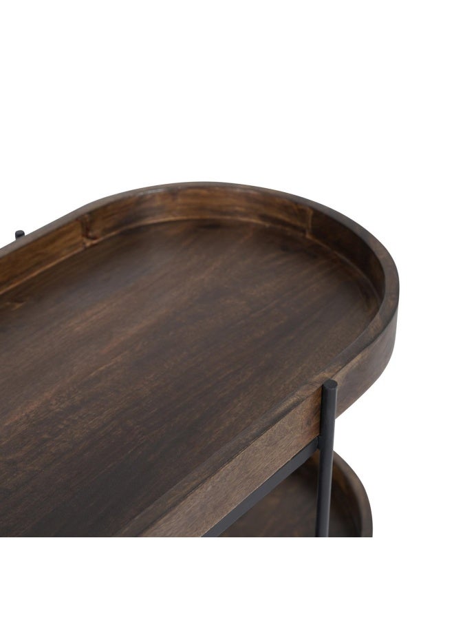 Pan Home Rigby Console Table Solid Wood - Brown & Black - Image 4