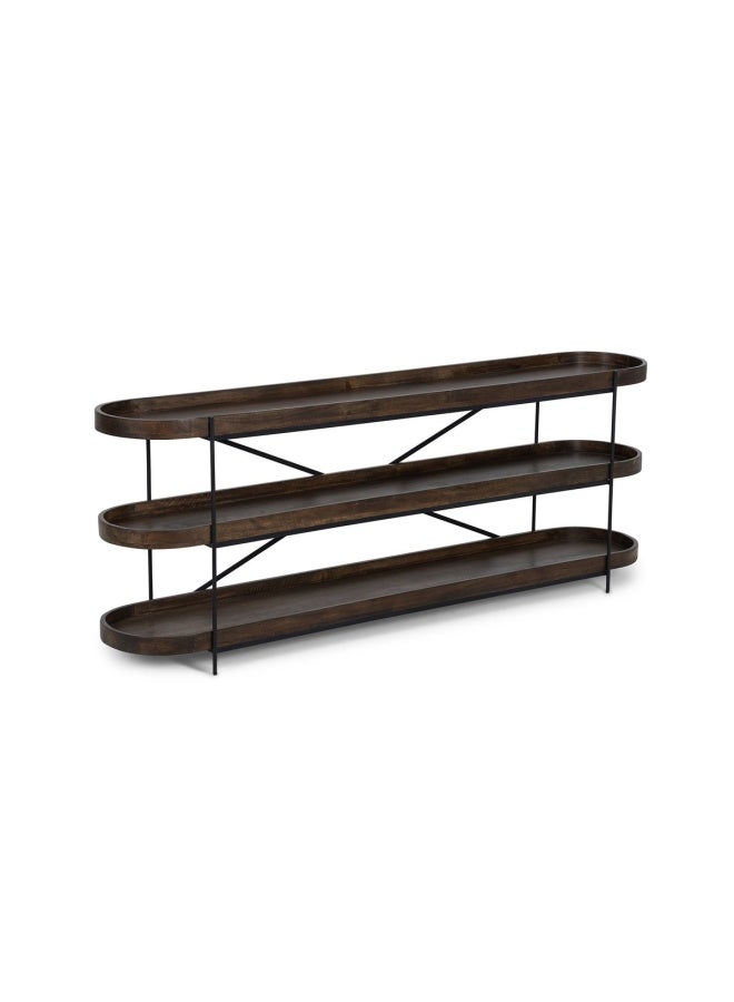 Pan Home Rigby Console Table Solid Wood - Brown & Black - Image 3