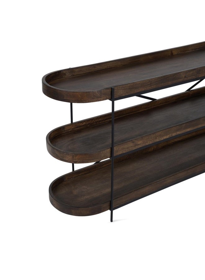 Pan Home Rigby Console Table Solid Wood - Brown & Black - Image 5