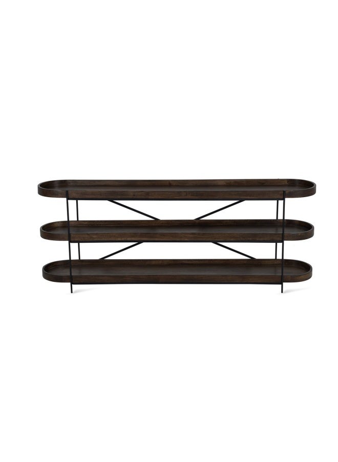 Pan Home Rigby Console Table Solid Wood - Brown & Black - Image 2