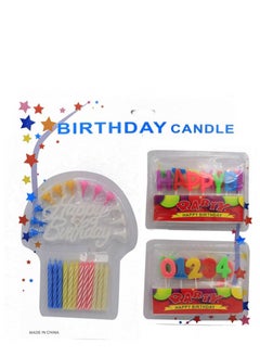 co arma Birthday candles, letters and numbers, multicolored 