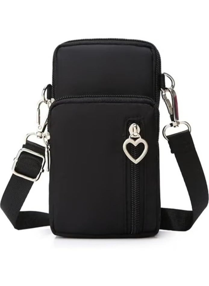 Crossbody Wallet Phone Bag for Women Nylon Small Crossbody Shoulder Bag Arm Bag  - Image 1