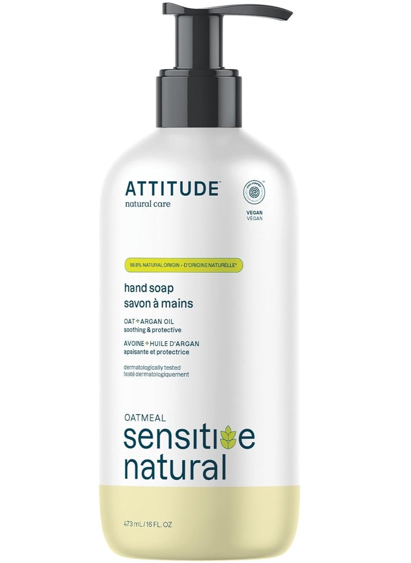 Attitude - Hand Soap Oat+Argan Oil, Oatmeal Sensitive Natural 16 Oz - Image 1