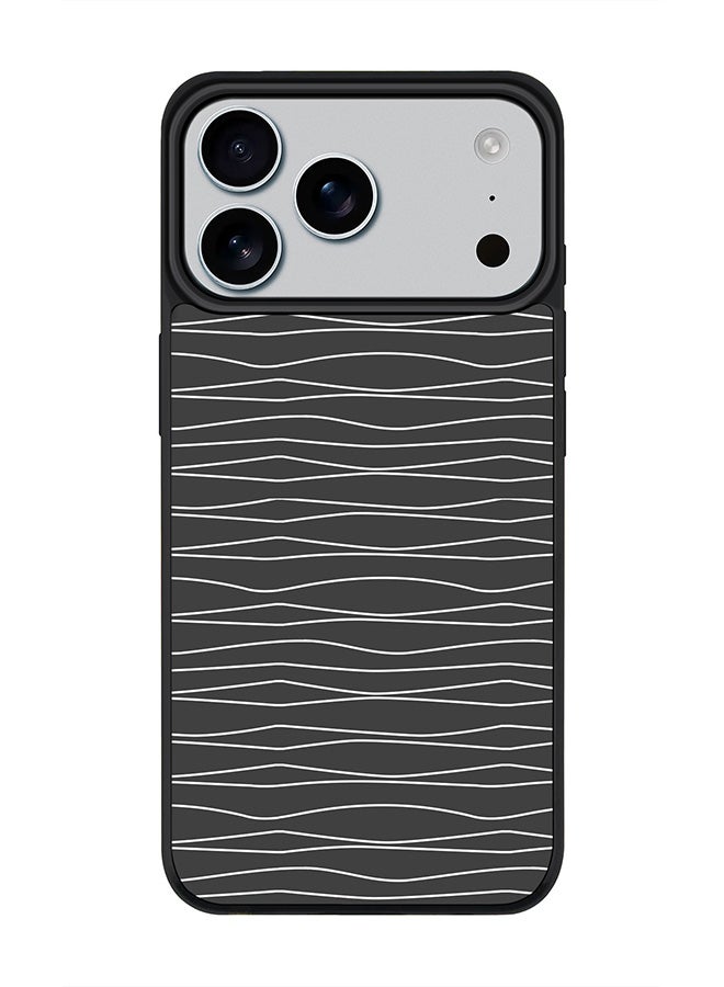 Stylizedd iPhone 17 Pro Max Case, [Compatible with MagSafe] Slim Magnetic cover Phone Case iPhone 17 Pro Max -Squiggly Lines - Image 1