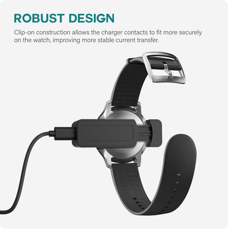 TUSITA كابل شاحن TUSITA متوافق مع ساعة Withings Scanwatch 2 | ساعة Scanwatch Light الذكية - 1م - Image 5