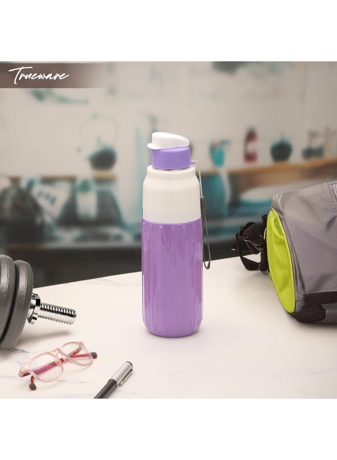Trueware Aqua Benz Double Wall Inner Steel Outer Plastic 750 ML Hot and Cold Water Bottle | BPA Free | Food Grade| Leak Proof | School, Gym,Sports,Office, Travler Bottle - Image 2