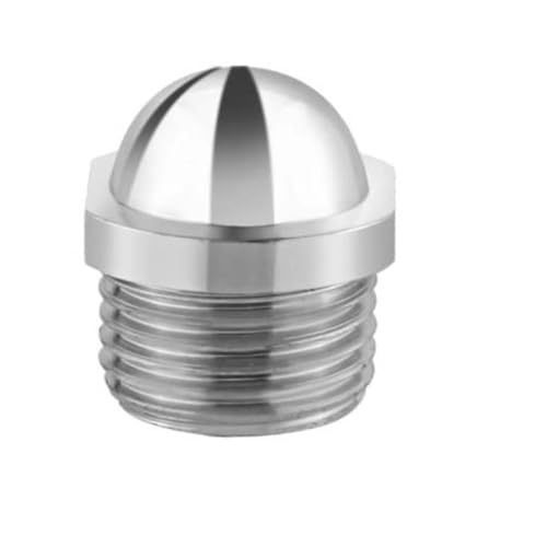 KINIK Chrome Plated Brass Plug 1/2 Inch Male Thread | Heavy-Duty Pipe End Cap with Round Head | CP Brass Plug for Plumbing & Water Line Closure - Image 1