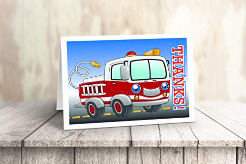 Stonehouse Collection | Fire Truck Thank You Note Card |10 Boxed Cards & Envelopes | USA Made (Standard) - Image 3