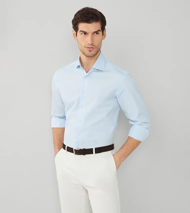 هاكيت SLIM FIT POPLIN SHIRT