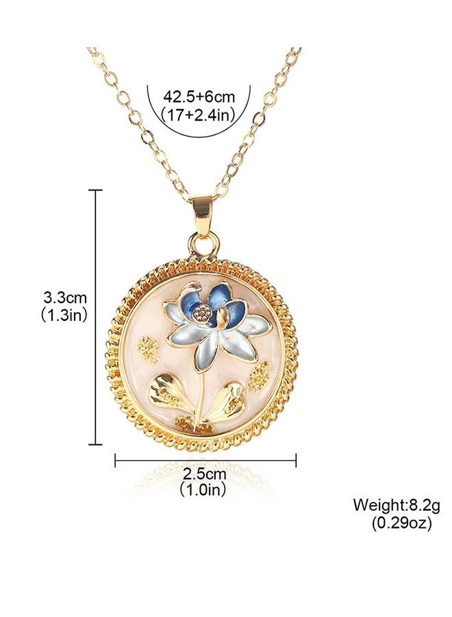 جيوان الباروك قلادة اللؤلؤ النفط اللوحة سلسلة قلادة عالية الجودة - Image 2