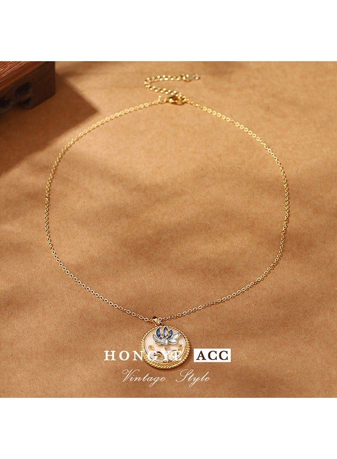 جيوان الباروك قلادة اللؤلؤ النفط اللوحة سلسلة قلادة عالية الجودة - Image 5