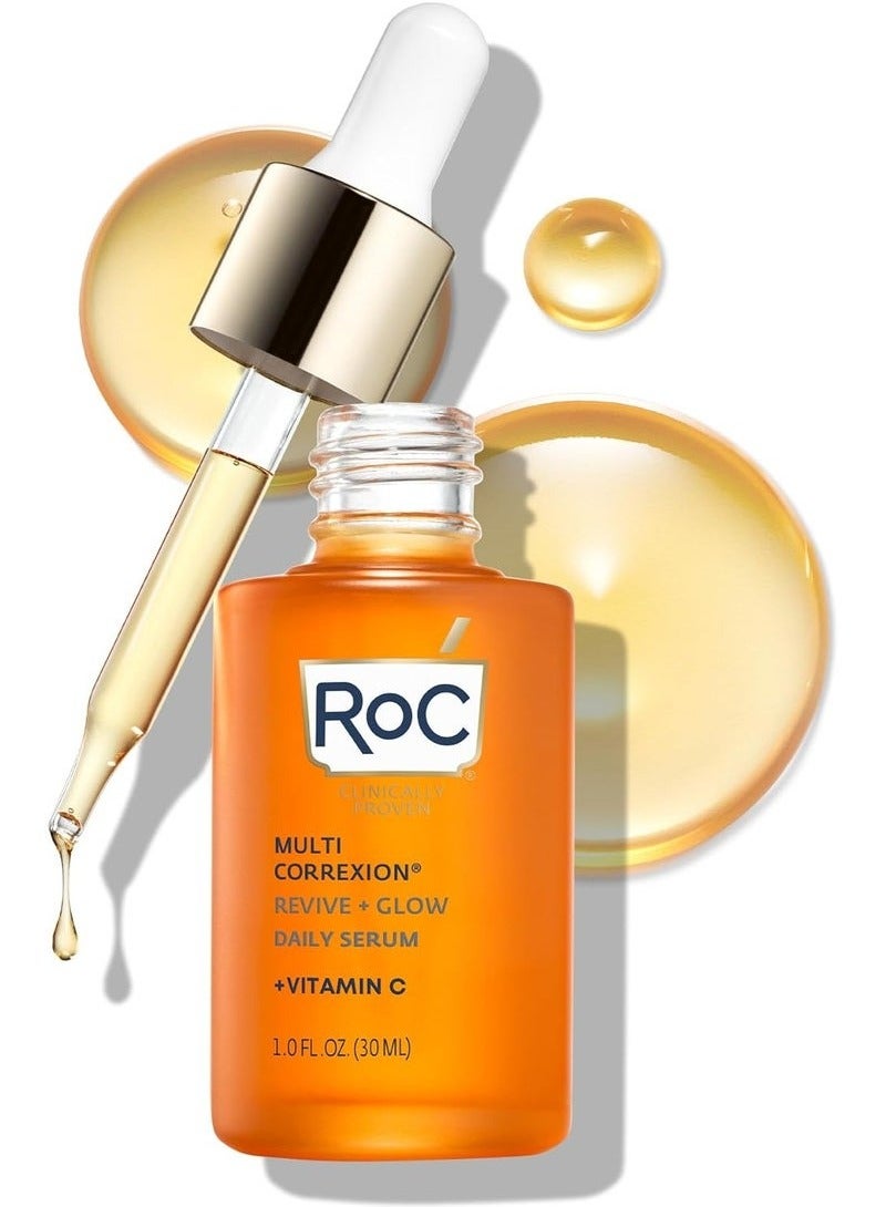 RoC Multi Correxion Revive + Glow Vitamin C Serum, Daily Anti-Aging Wrinkle And Skin Tone Skin Care Treatment, Stocking Stuffer - Image 1