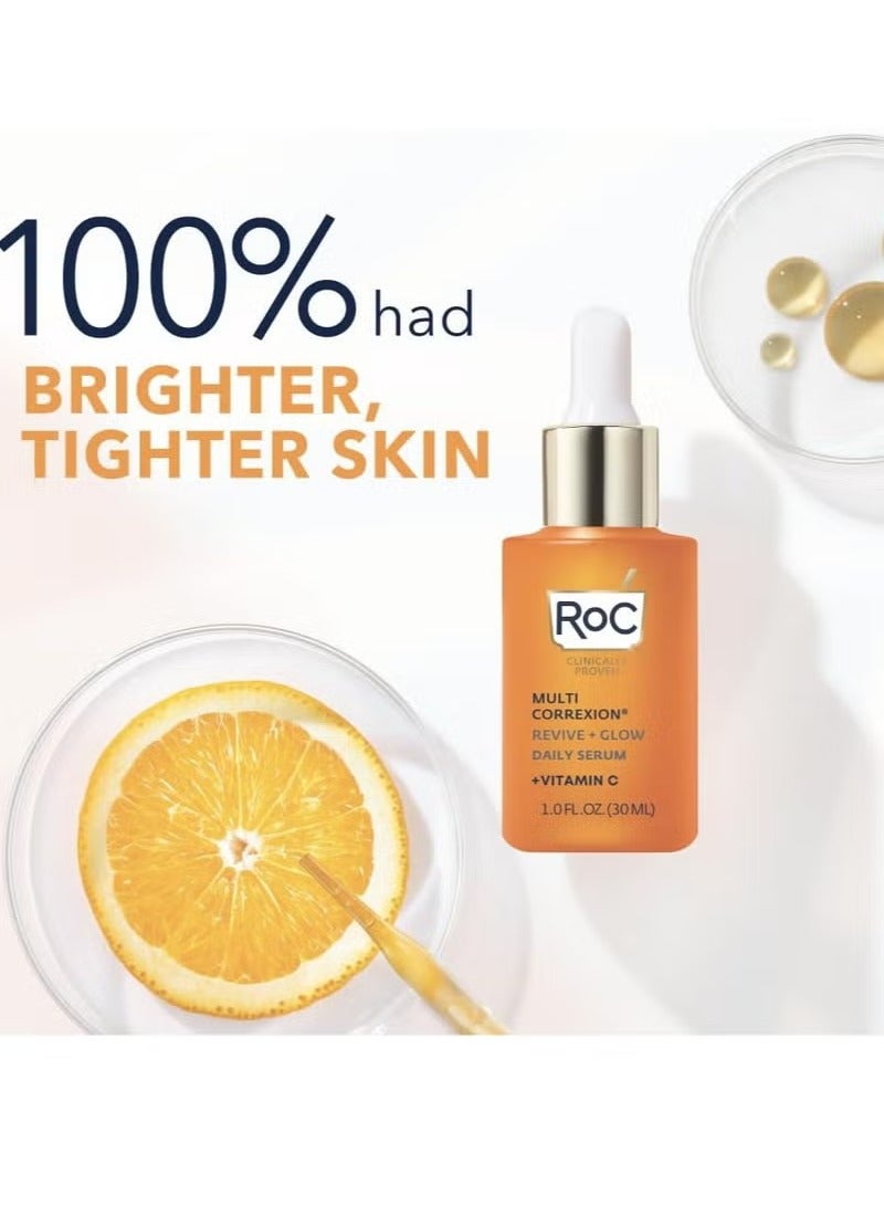 RoC Multi Correxion Revive + Glow Vitamin C Serum, Daily Anti-Aging Wrinkle And Skin Tone Skin Care Treatment, Stocking Stuffer - Image 4