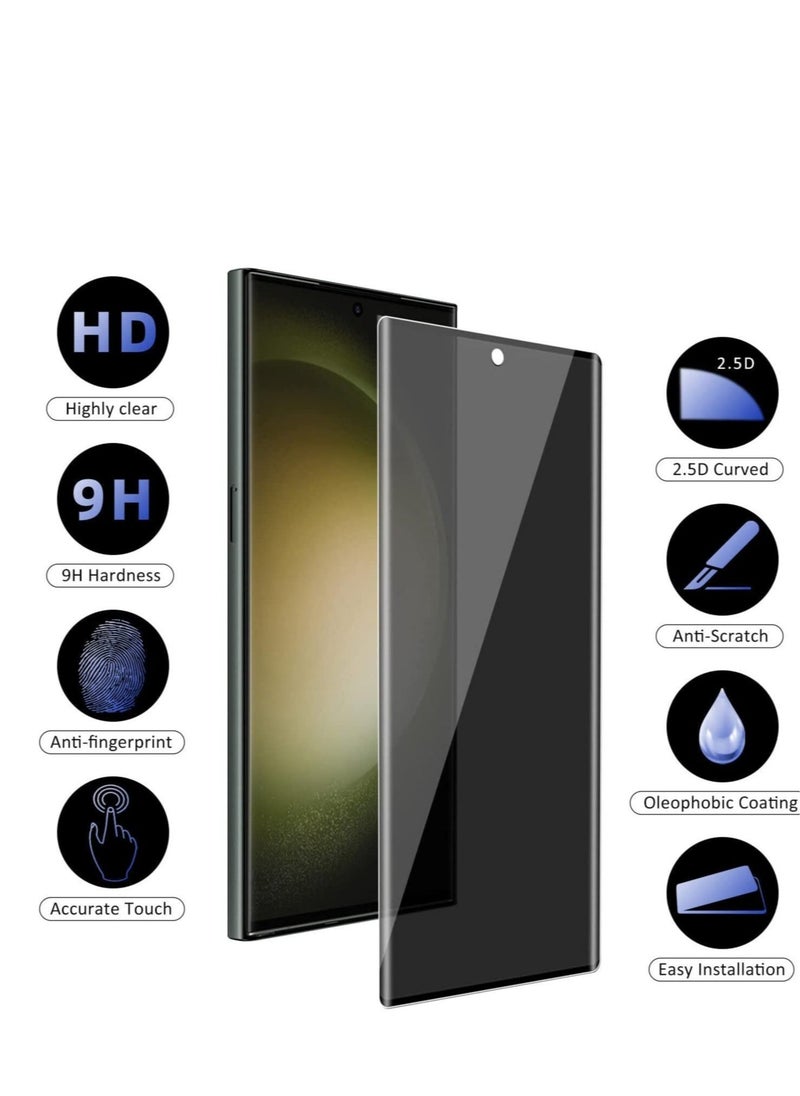 vesus Samsung Galaxy S23 Ultra Screen Protector, [5D Touch] Anti Spy 9H Tempered Glass, Edge to Edge Full Cover Screen Protector Anti-Fingerprint Screen Protector For Samsung Galaxy S23 Ultra - Image 2