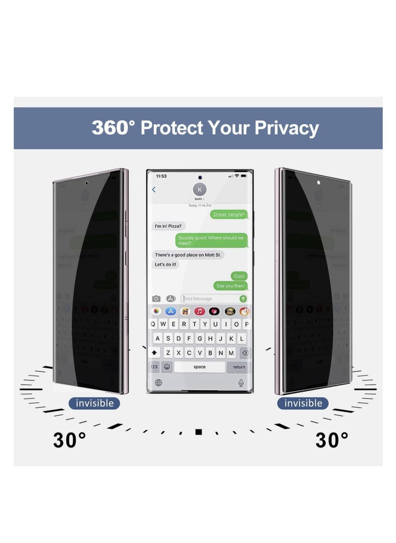 vesus Samsung Galaxy S23 Ultra Screen Protector, [5D Touch] Anti Spy 9H Tempered Glass, Edge to Edge Full Cover Screen Protector Anti-Fingerprint Screen Protector For Samsung Galaxy S23 Ultra - Image 4